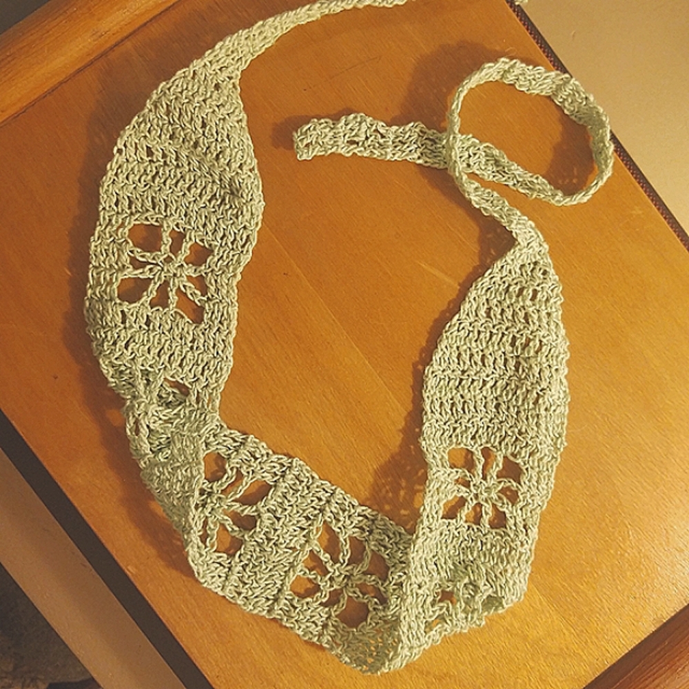 HANDMADE Retro Mint CROCHET Headband with Tie – Perfect Spring Accessory Refresh - Picture 1 of 9
